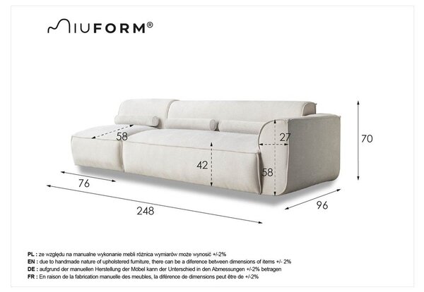 Béžová lenoška (levý roh) Flex Felix – Miuform