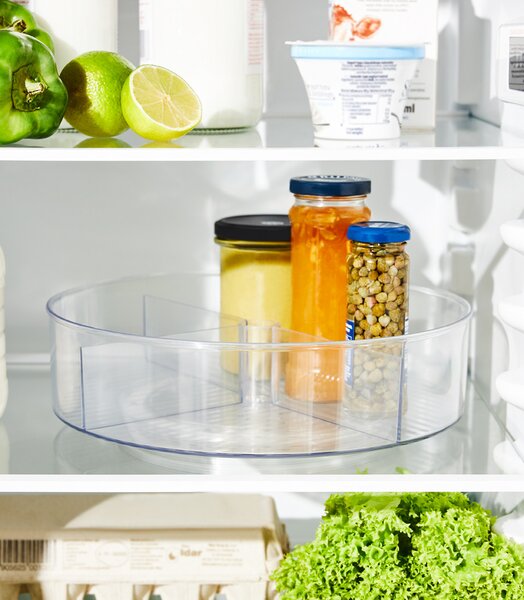 Otočný organizér LAZY SUSAN Rotho - s přepážkami, 7cm/pr.28,5cm