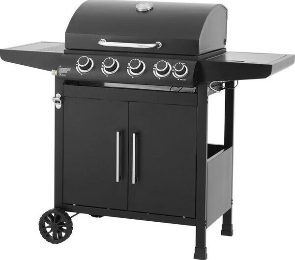 Plynový gril COOKINGBOX PAARL 4SB se 4 hlavními hoáky + boním grilem, 60 x 42 cm, teplomr ve víku