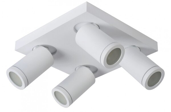 Lucide 09930/20/31 stropní bodové svítidlo 4x5W | LED GU10 | 4x320lm | 2200K/3000K | IP44 - žárovka je součástí balení, bílá, nastavitelné, stmívatelné, CCT