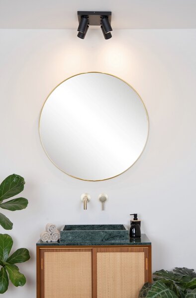 Lucide 09930/20/30 stropní bodové svítidlo 4x5W | LED GU10 | 2200K/3000K | 4x320lm | IP44 - žárovka je součástí balení, černá, nastavitelné, stmívatelné, CCT