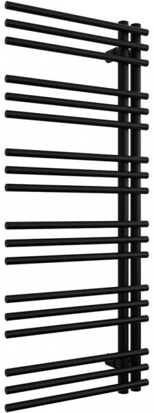 Koupelnový radiátor Burke - L/P - asymetrické připojení 50mm - 562W - černá matná - 1200x500 mm