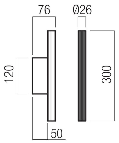 Redo Nástěnné LED svítidlo NIKOS v: 300mm, 2x5W Barva: Zlatá-černá, Teplota světla: 3000K - teplá bílá