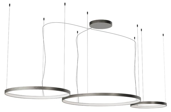 Redo Závěsné LED svítidlo ORION ø 500mm + 1000mm + 750mm, 176W Barva: Hnědá, Stmívání, řízení: TRIAC