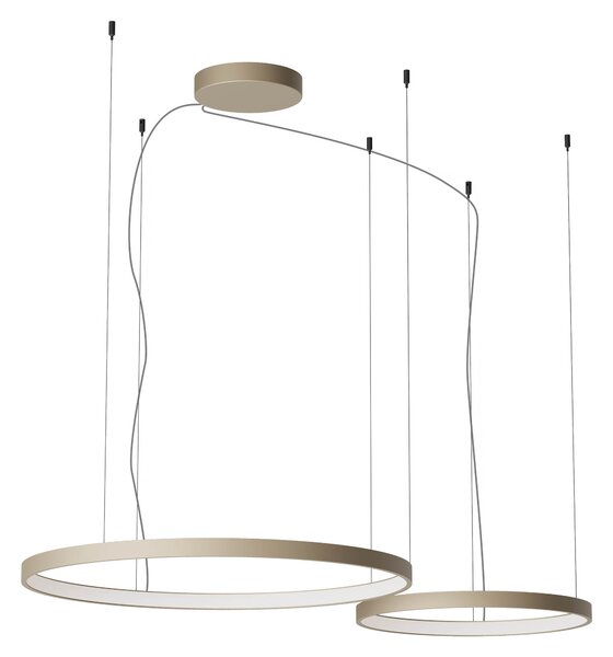 Redo Závěsné LED svítidlo ORION ø 500mm + 750mm, 98W Barva: Černá, Stmívání, řízení: TRIAC