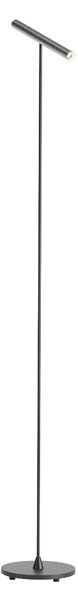 Redo Stojací LED lampa PRAXI v: 145cm, 8,3W Barva: Černá-nikl, Teplota světla: 3000K - teplá bílá
