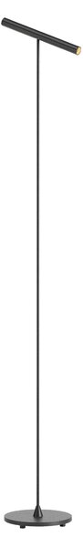 Redo Stojací LED lampa PRAXI v: 145cm, 8,3W Barva: Černá-nikl, Teplota světla: 3000K - teplá bílá