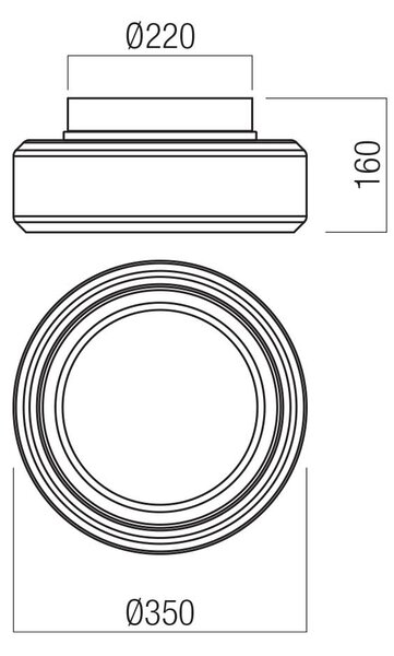 Redo Stropní LED svítidlo SOLERA ø 350 mm, 24W