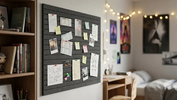 Filcové panely na zeď 120×90 cm tmavě šedé, Z6_FELT60x30DARK_GRE