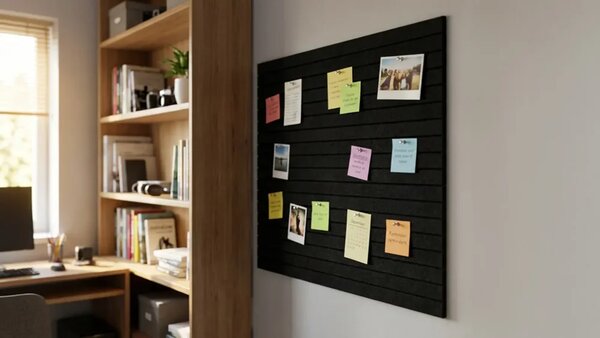 Filcové panely na zeď 120×90 cm černé, Z6_FELT60x30BLACK