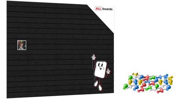 Filcové panely na zeď 120×90 cm černé, Z6_FELT60x30BLACK