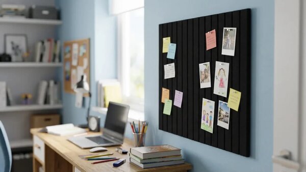 Filcové panely na zeď 60×90 cm černé, Z3_FELT60x30BLACK