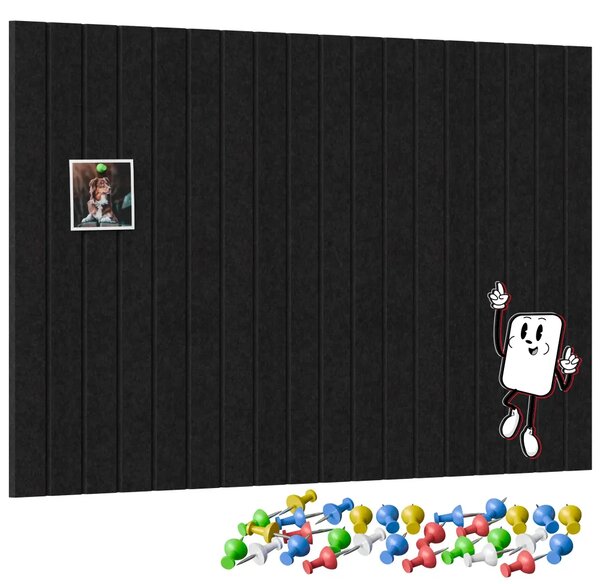 Filcové panely na zeď 60×90 cm černé, Z3_FELT60x30BLACK