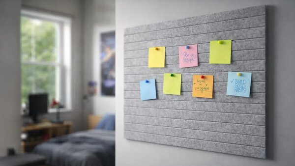 Filcové panely na zeď 120×80 cm šedé, Z12_FELT40x20GREY