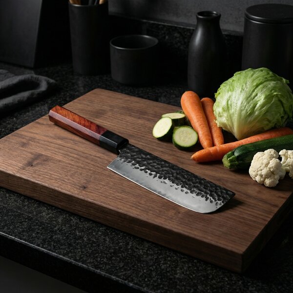 Kuchyňský nůž Nakiri z japonské oceli SaKuRo Eben 17 cm