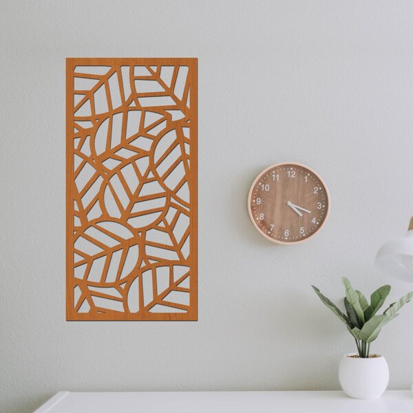 Dřevěný dekorační panel LEAF II | Rozměry (cm): 20x40 | Zvolte barvu dekoru: Javor