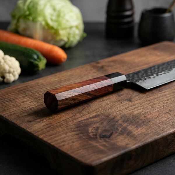 Kuchyňský nůž Nakiri z japonské oceli SaKuRo Eben 17 cm