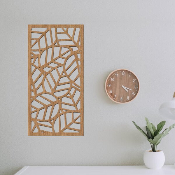 Dřevěný dekorační panel LEAF II | Rozměry (cm): 20x40 | Zvolte barvu dekoru: Javor