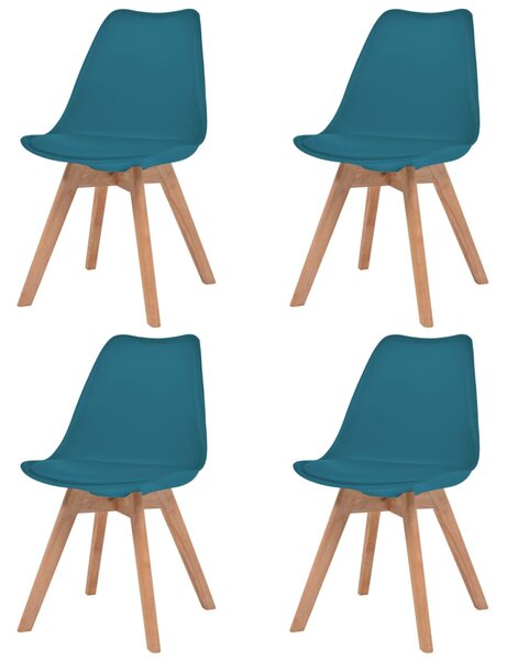 Jídelní židle 4 ks tyrkysové plast