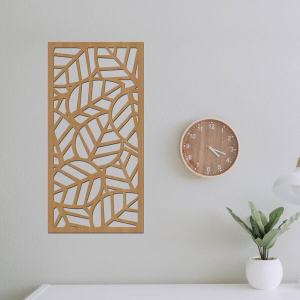 Dřevěný dekorační panel LEAF II | Rozměry (cm): 20x40 | Zvolte barvu dekoru: Javor