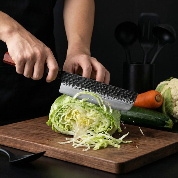 Kuchyňský nůž Nakiri z japonské oceli SaKuRo Eben 17 cm