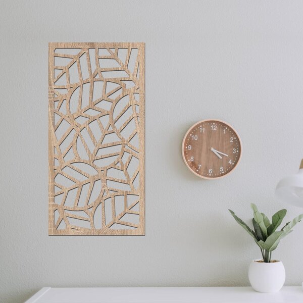 Dřevěný dekorační panel LEAF II | Rozměry (cm): 20x40 | Zvolte barvu dekoru: Javor