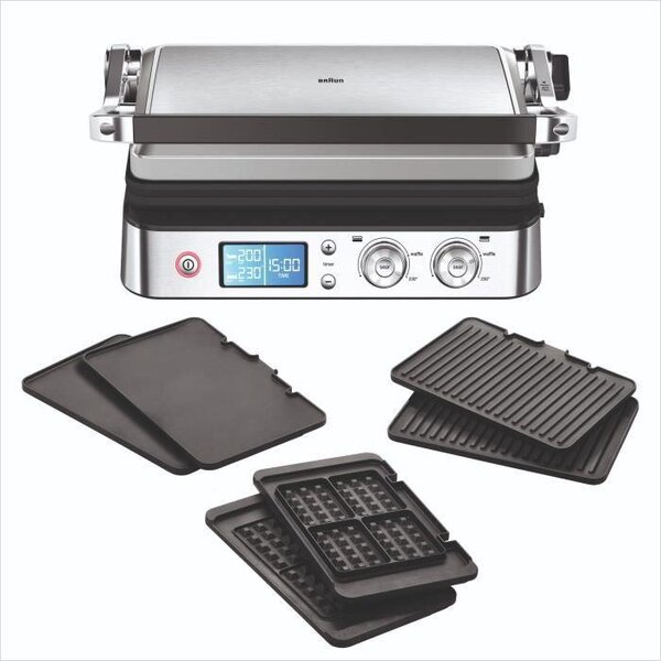 Multifunkní gril, BRAUN Multi Pro 9, 2000 W, 3 stupn ohevu, erná/nerezová ocel