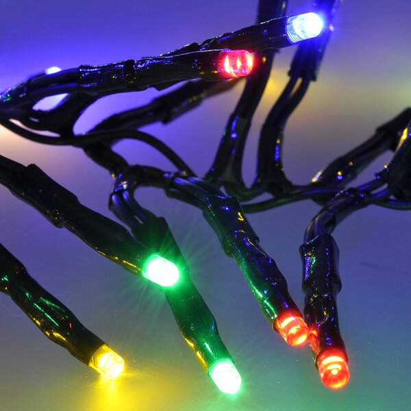 Solight LED vánoční řetěz s dálkovým ovládáním a zvukovým senzorem - 5m, 576 LED, 8 funkcí, časovač, multicolor 1V11-M