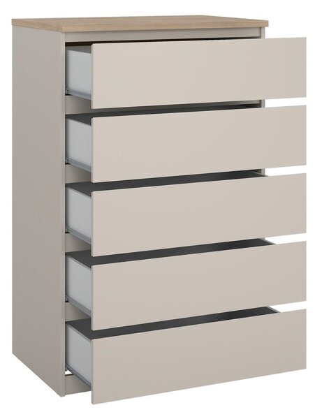 Krémová komoda 77x121x50 cm Naia – Tvilum