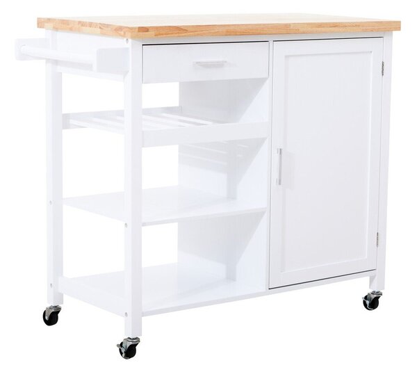 Kuchyňský ostrůvek na kolečkách z kaučukového dřeva 48x105 cm Frankfurt – Premier Housewares