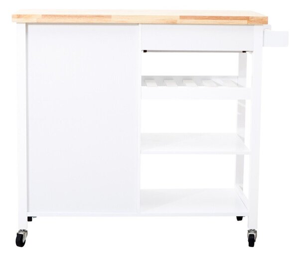 Kuchyňský ostrůvek na kolečkách z kaučukového dřeva 48x105 cm Frankfurt – Premier Housewares