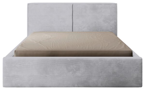 ČALOUNĚNÁ POSTEL, 140/200 cm, světle šedá P & B - Postele s úložným prostorem, Online Only