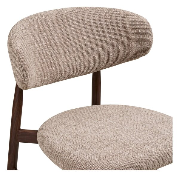 Béžová/tmavě hnědá čalouněná barová židle (výška sedáku 65 cm) Levanto – House Nordic
