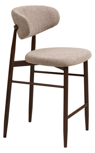 Béžová/tmavě hnědá čalouněná barová židle (výška sedáku 65 cm) Levanto – House Nordic