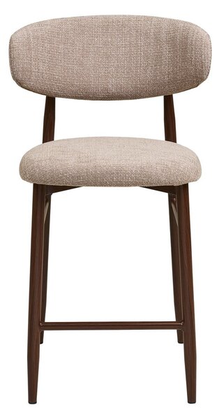 Béžová/tmavě hnědá čalouněná barová židle (výška sedáku 65 cm) Levanto – House Nordic