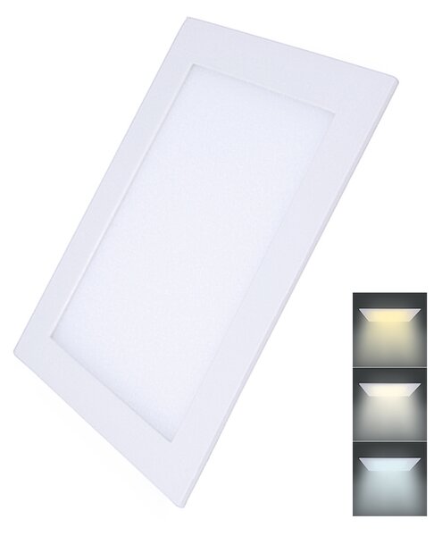SOLIGHT LED mini panel CCT, podhledový, 24W, 1800lm, 3000K, 4000K, 6000K, čtvercový