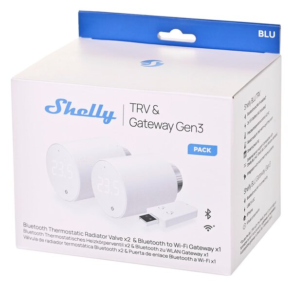 SL2 Shelly BLU TRV Termostatické hlavice bílé