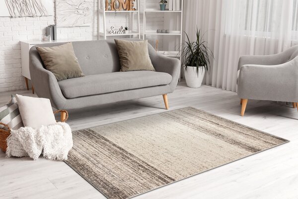 Makro Abra Kusový koberec FUSION 8252 Moderní Abstraktní krémový béžový Rozměr: 80x150 cm