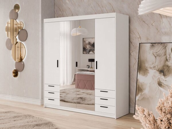 Zrcadlová skříň Melen 4D6S, Barva: bílá 5903211470554