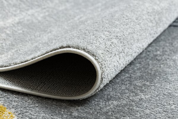 Makro Abra Kusový koberec FUSION 5868 Moderní Abstraktní bílý žlutý Rozměr: 80x150 cm