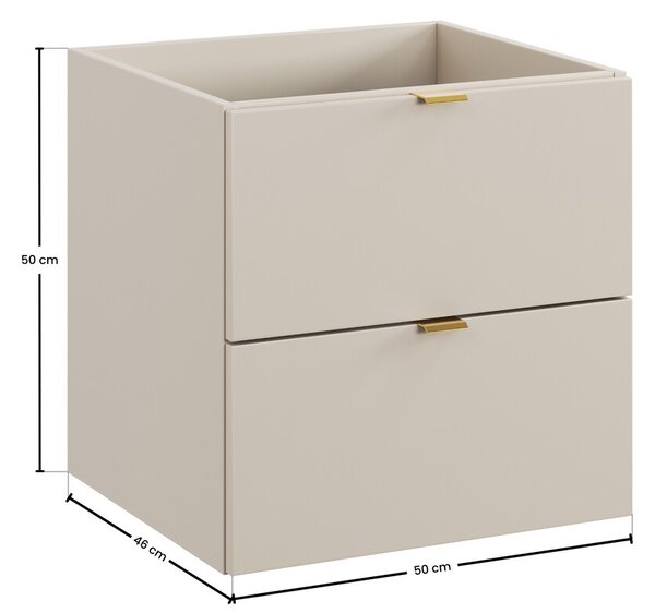 Comad Dalia Cashmere skříňka 50x46x50 cm pod umyvadlo závěsná béžová DALIA CASHMERE 82-50-46-2S