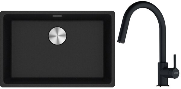 Sada granitový dřez Franke Maris 125.0687.257, kuchyňská baterie Franke Lina 115.0626.055