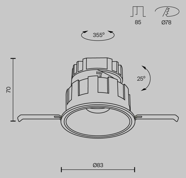 MAYTONI Vestavné svítidlo Wise 10W IP 20 DL057-10W3K-W