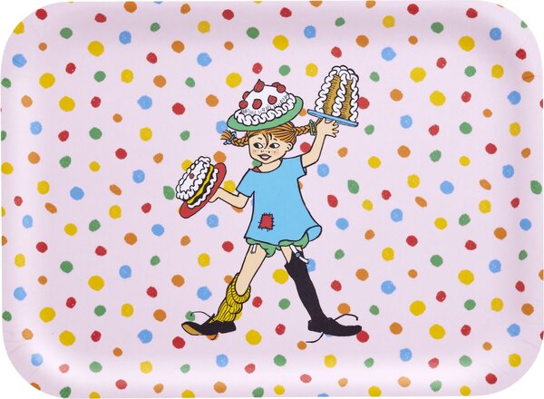 Muurla 2400-2720-10 Servírovací tác Pippi Dlouhá punčocha Pippi má narozeniny 20 x 27 cm