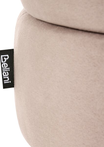 Úložný puf ELGIN Umělý samet Taupe