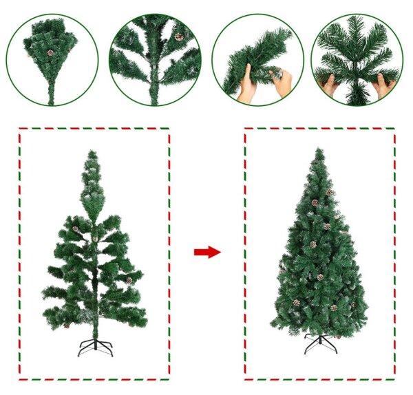 Vánoční stromek EVE se šiškami 180 cm