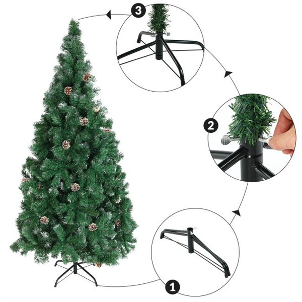 Vánoční stromek EVE se šiškami 180 cm