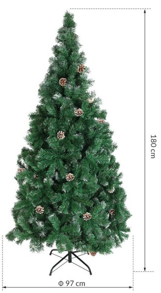 Vánoční stromek EVE se šiškami 180 cm