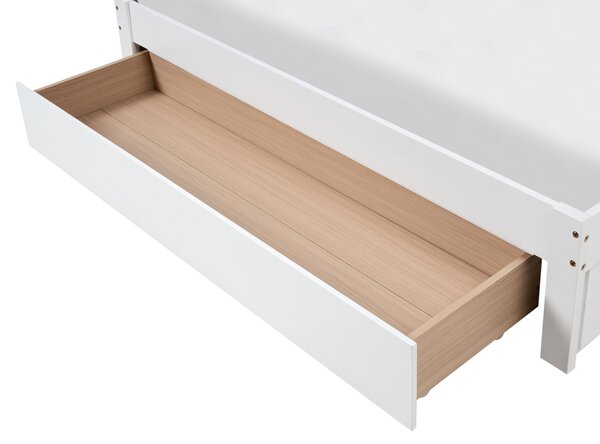 Postel s úložnými zásuvkami bez čela GIAT Dřevo Bílá 160 x 200 cm