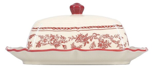 Vínová/slonovinová porcelánová máslenka Cyril – S|P Collection